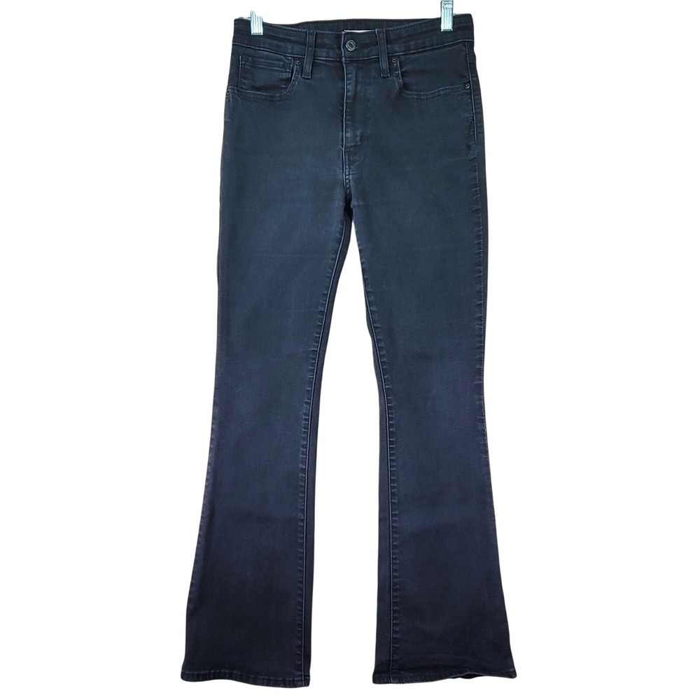 Levi's 725 High Rise Bootcut Jeans Women 30x30 Black Western Denim Pants